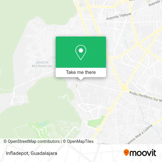 Infladepot map