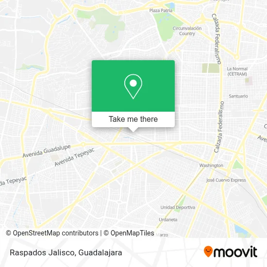 Raspados Jalisco map