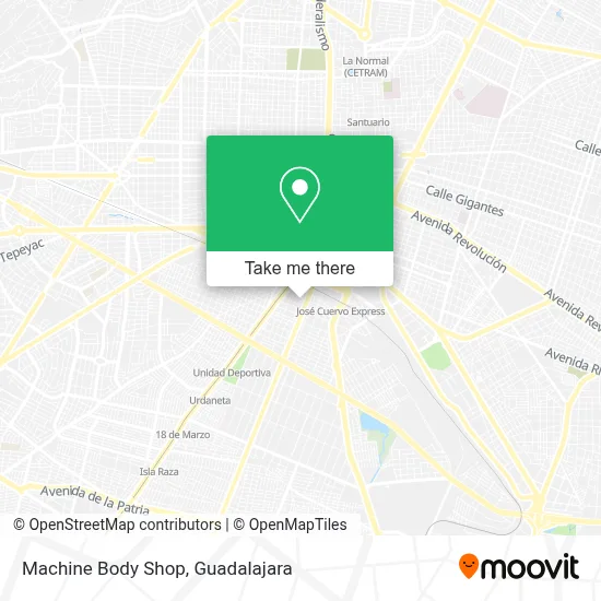 Machine Body Shop map