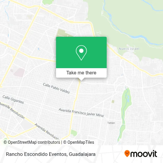 Rancho Escondido Eventos map