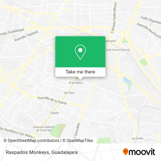 Raspados Monkeys map