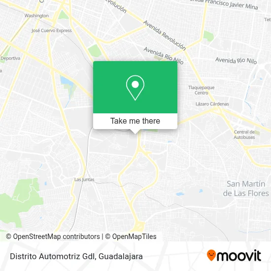 Distrito Automotriz Gdl map