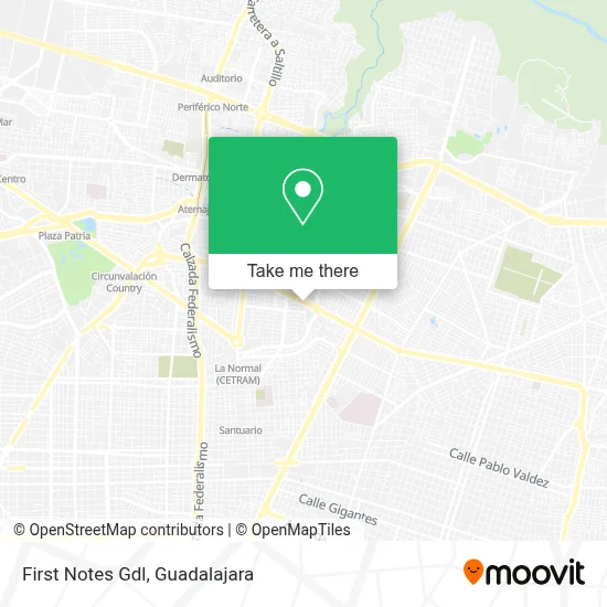 First Notes Gdl map