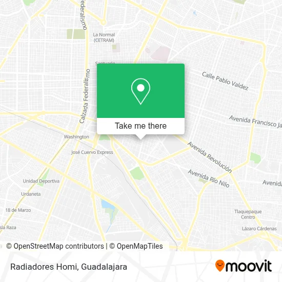 Radiadores Homi map