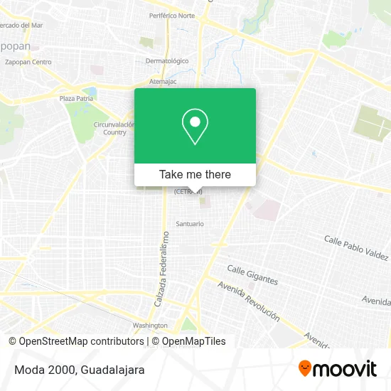 Moda 2000 map