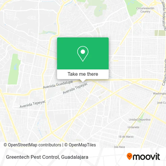 Greentech Pest Control map