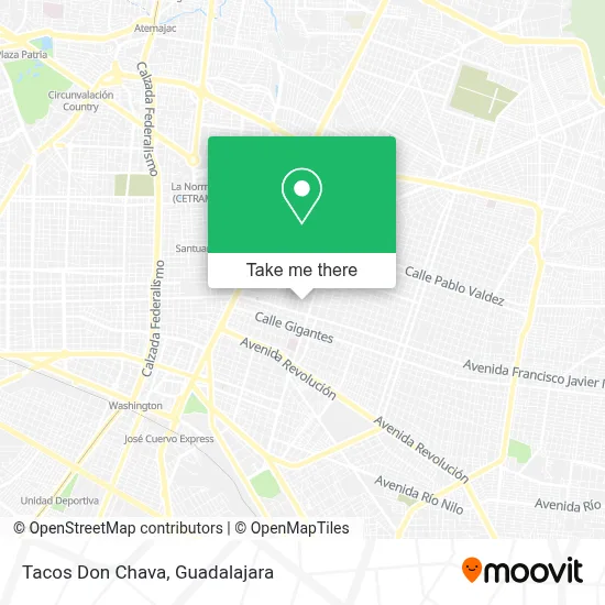 Tacos Don Chava map