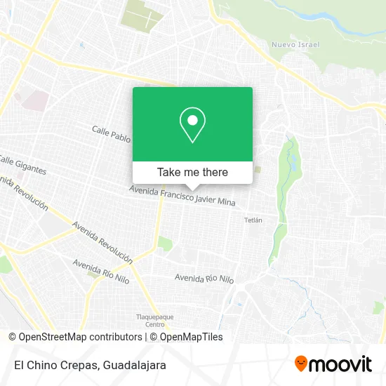 El Chino Crepas map