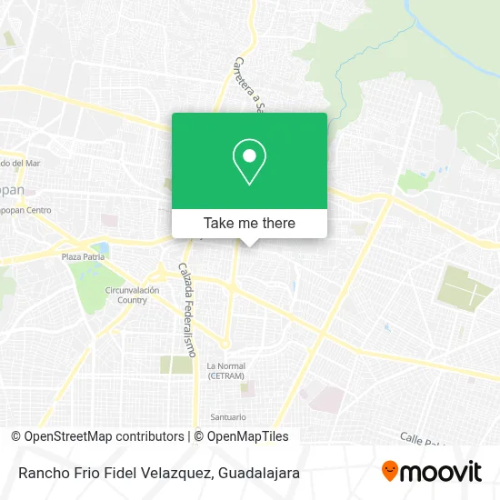 Rancho Frio Fidel Velazquez map