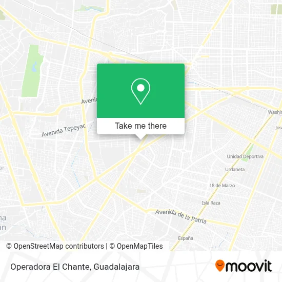 Operadora El Chante map