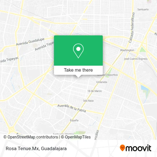Rosa Tenue.Mx map