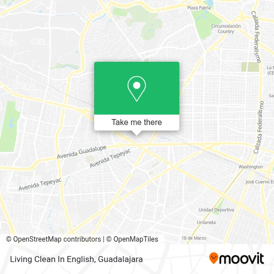 Living Clean In English map