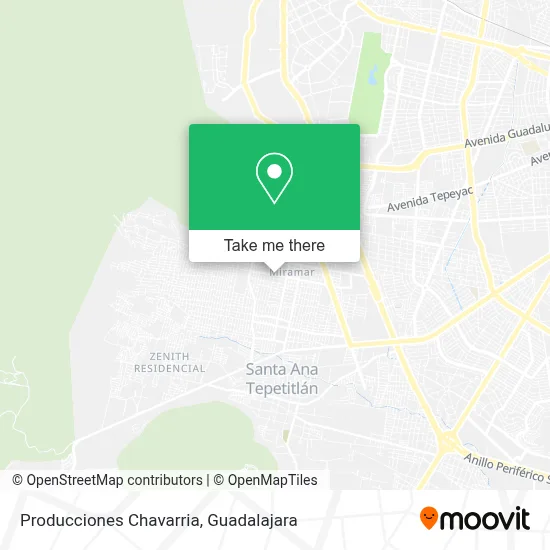 Producciones Chavarria map