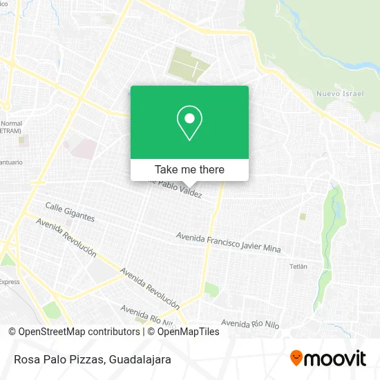 Rosa Palo Pizzas map