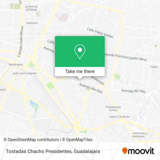 Tostadas Chacho Presidentes map