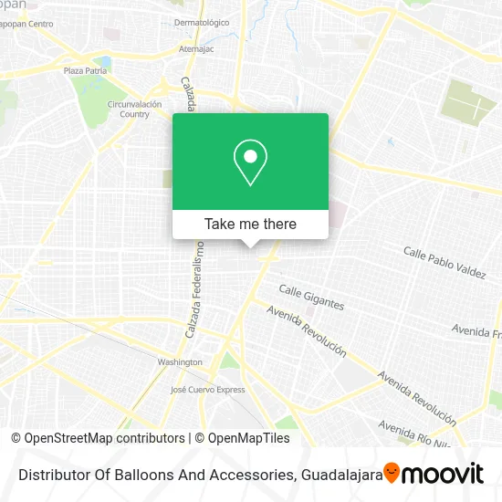 Distributor Of Balloons And Accessories map