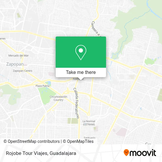 Rojobe Tour Viajes map