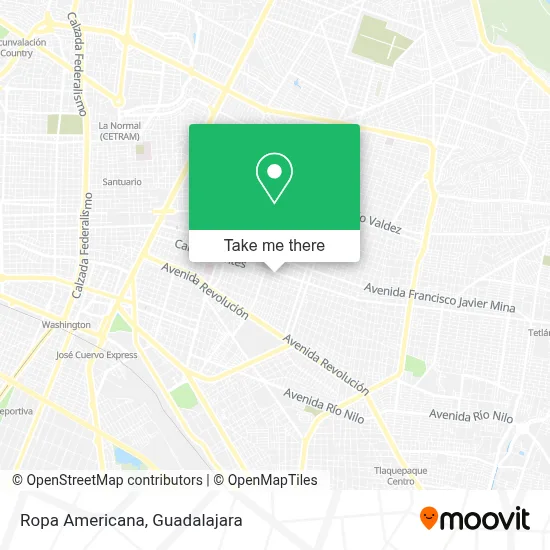 Ropa Americana map