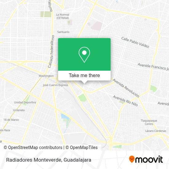 Radiadores Monteverde map