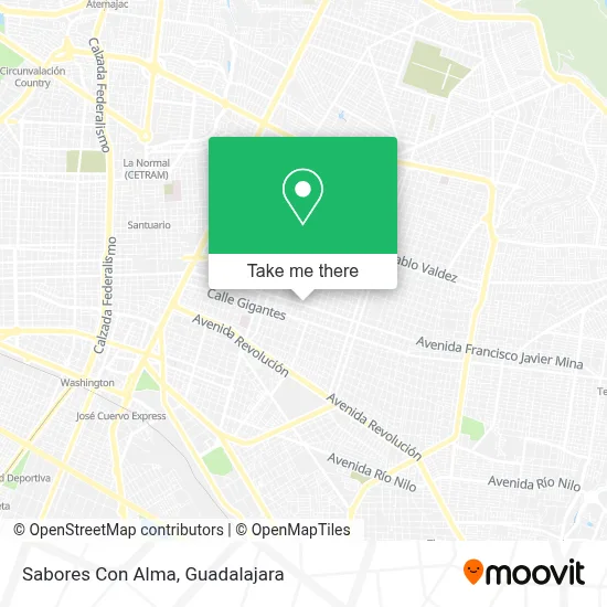 Sabores Con Alma map
