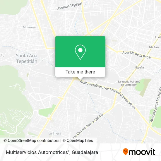 Multiservicios Automotrices" map
