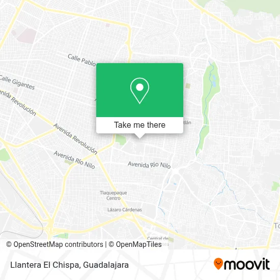 Llantera El Chispa map