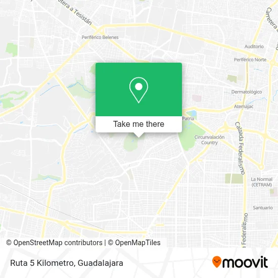 Ruta 5 Kilometro map