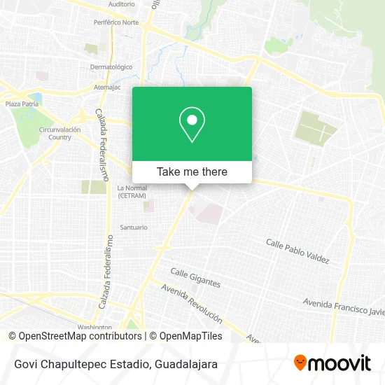 Govi Chapultepec Estadio map