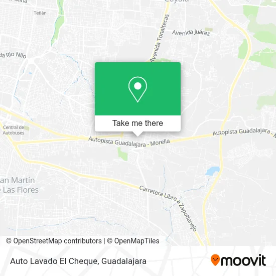 Auto Lavado El Cheque map