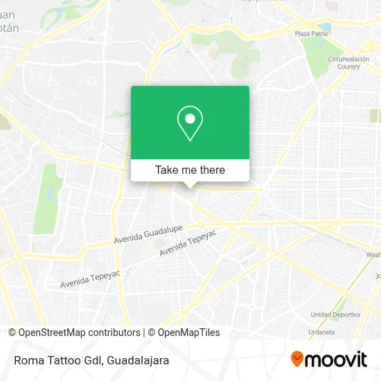 Roma Tattoo Gdl map
