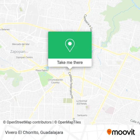 Vivero El Chorrito map