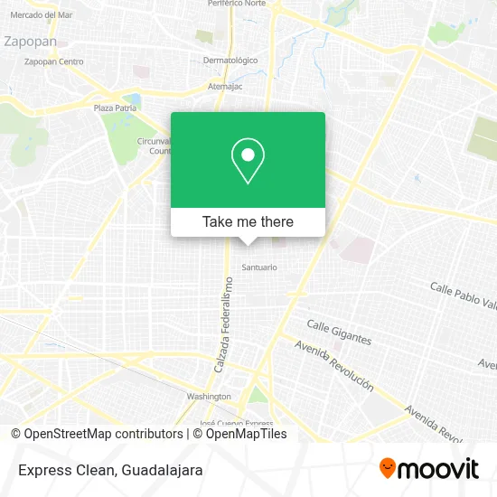 Express Clean map