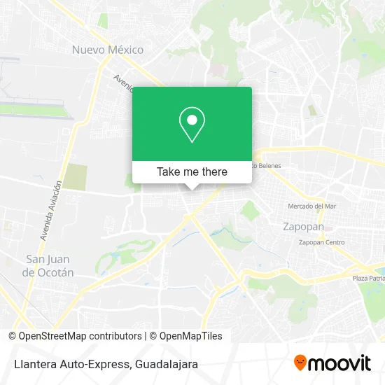 Llantera Auto-Express map