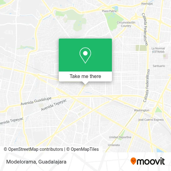 Modelorama map