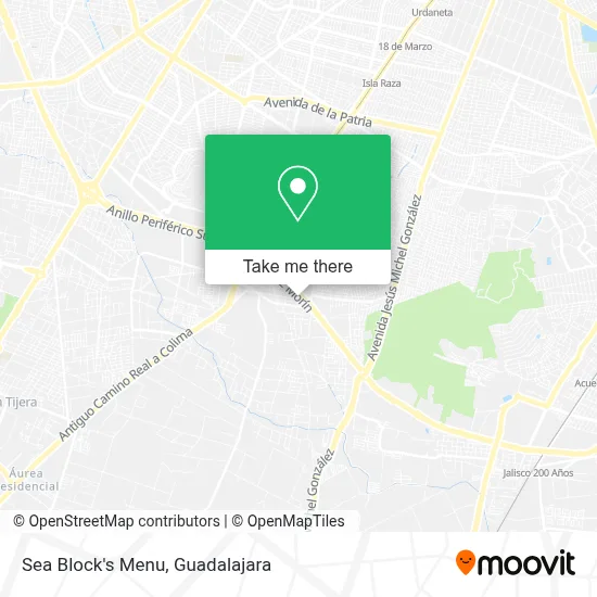 Sea Block's Menu map