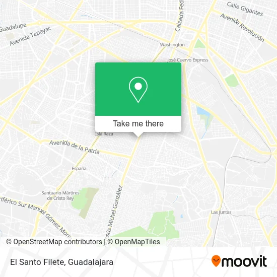 El Santo Filete map