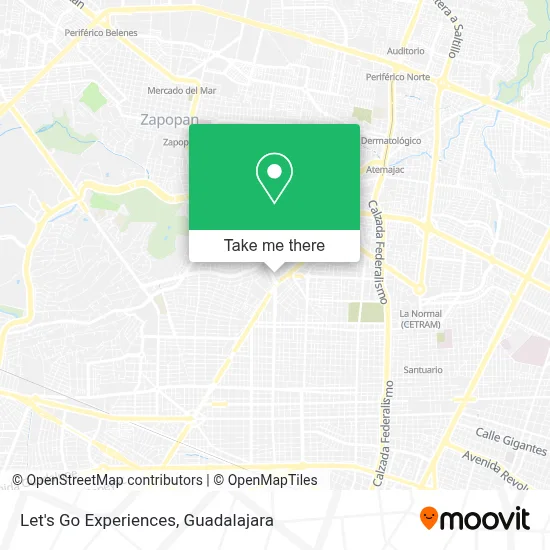 Let's Go Experiences map