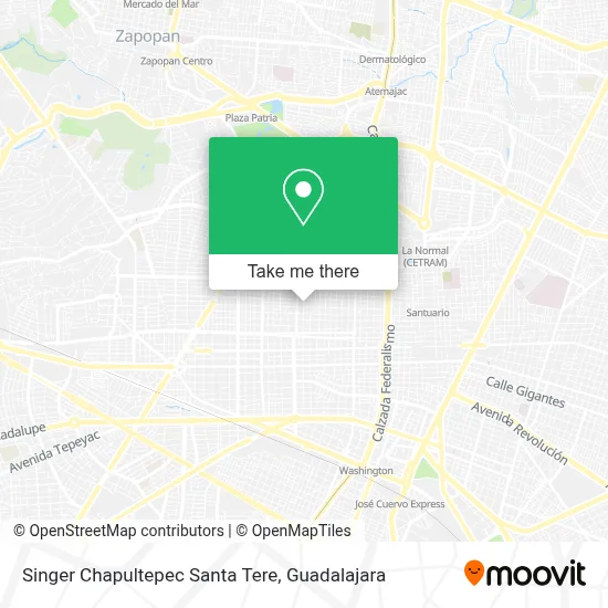 Singer Chapultepec Santa Tere map