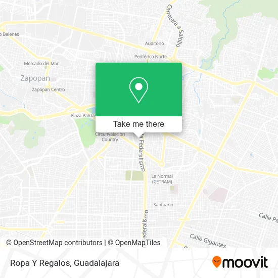 Ropa Y Regalos map