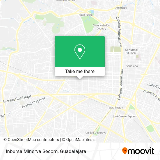 Inbursa Minerva Secom map