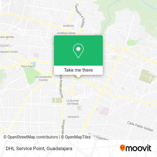 DHL Service Point map