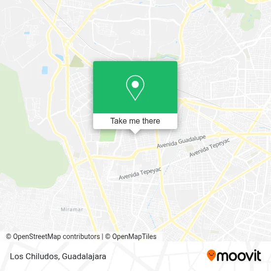 Los Chiludos map
