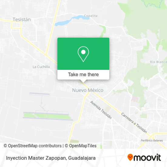 Inyection Master Zapopan map