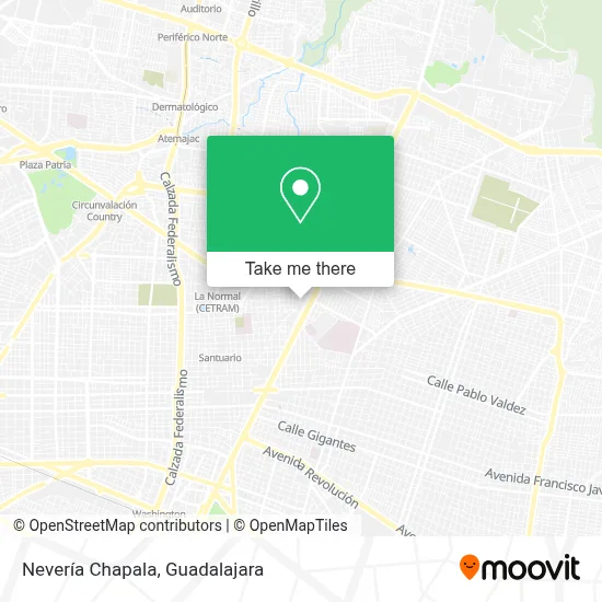 Nevería Chapala map