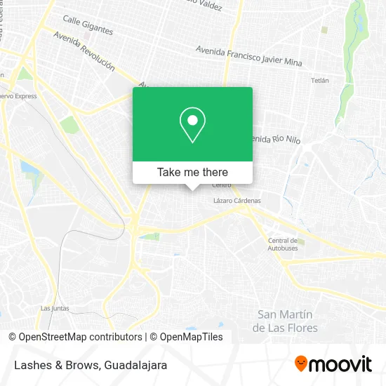 Lashes & Brows map