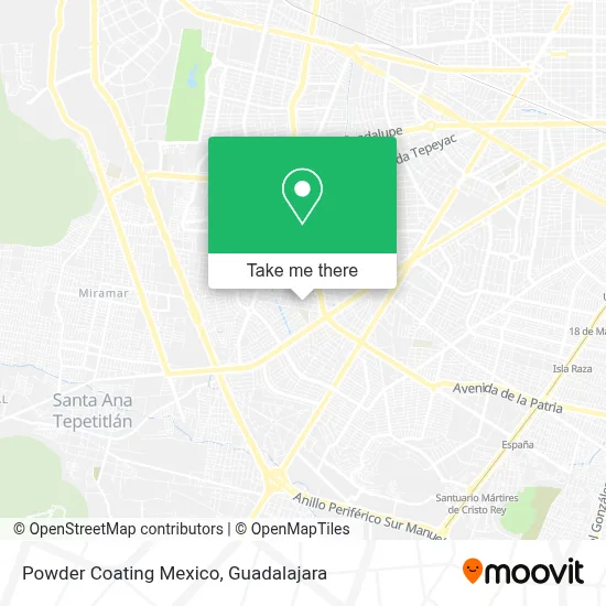 Powder Coating Mexico map
