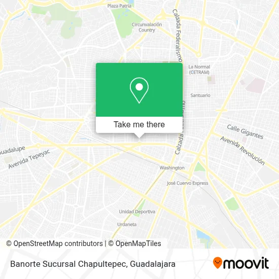Banorte Sucursal Chapultepec map