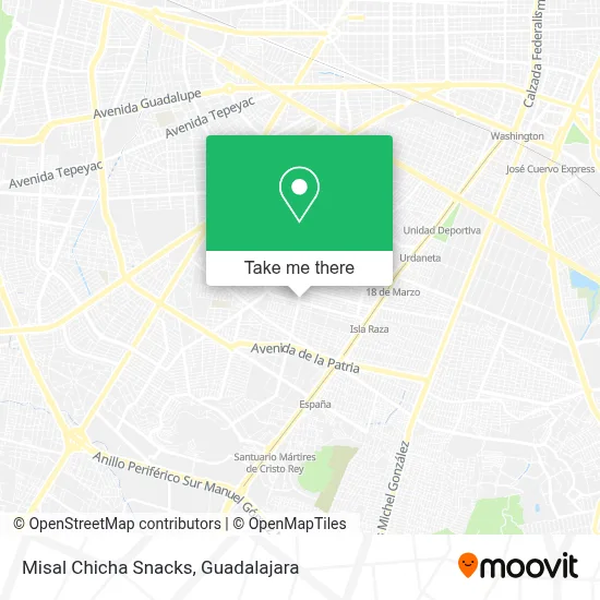 Misal Chicha Snacks map