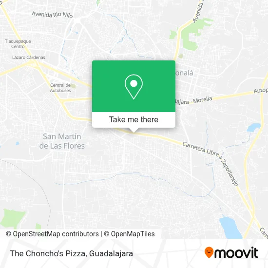 The Choncho's Pizza map