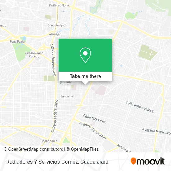 Radiadores Y Servicios Gomez map